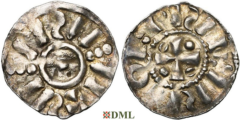 Денарий, Германия, Нижняя Лотарингия, Heinrich II (1002-1024), unknown mints, Ilisch 2000, 20.6
