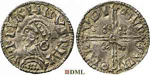 Денарий, Дания, Magnus I (1042-1047), м.д. Lund, Hbg. 6