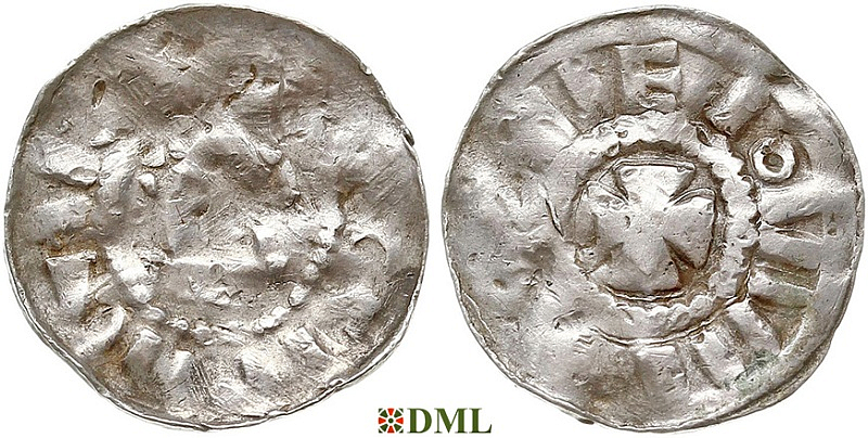 Денарий, Германия, Саксония, Anonymous bishop, м.д. Magdeburg, Dbg. 1330