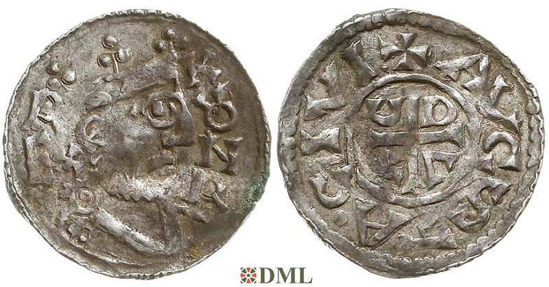 Денарий, Германия, Швабия, Konrad II (1024-1039), м.д. Augsburg, Hahn 1976, 148.1