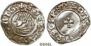 Денарий, Англия, Æthelred II (978-1016), м.д. York, монетарий Thorstan, North 777