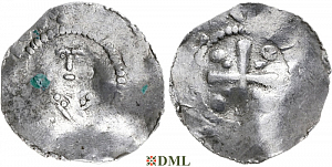 Обол, Германия, Франкония, Willigis (975-1011), м.д. Mainz, Dbg. 802
