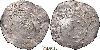 Денарий, Германия, Франкония, Bruno (1034-1045), м.д. Wurzburg, Dbg. 863