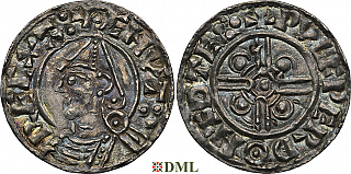 Денарий, Англия, Cnut  (1016-1035), м.д. Totnes, монетарий Wulfwerd, North 787