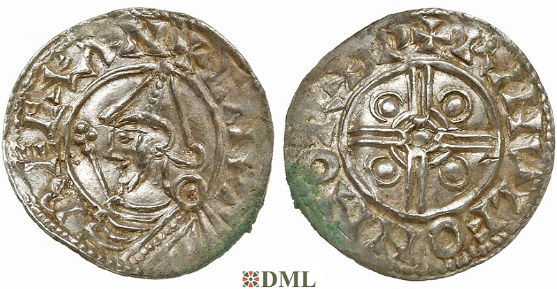 Денарий, Англия, Cnut (1016-1035), м.д. Norwich, монетарий Ringulf, North 787