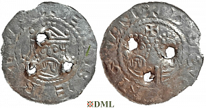 Денарий, Германия, Нижняя Лотарингия, Gf. Egbert II (1068-1090), м.д. Dokkum, Ilisch 2000, 22.5