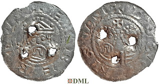 Денарий, Германия, Нижняя Лотарингия, Gf. Egbert II (1068-1090), м.д. Dokkum, Ilisch 2000, 22.5