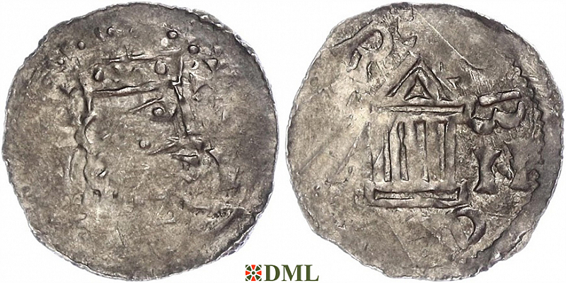 Денарий, Германия, Бавария, Heinrich III (1039-1056), м.д. Regensburg, Hahn 1976, 48B