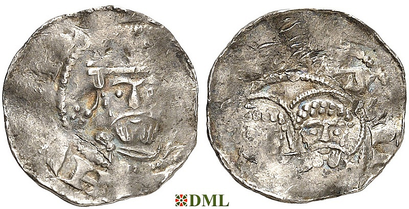 Денарий, Германия, Саксония, Heinrich III (1046-1056), м.д. Goslar, Dbg. 668