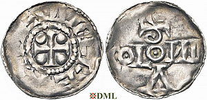 Денарий, Германия, Нижняя Лотарингия, Anonymous bishop, м.д. регион Meuse
