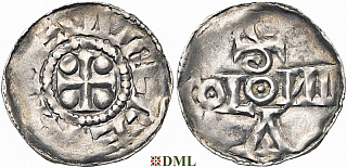 Денарий, Германия, Нижняя Лотарингия, Anonymous bishop, м.д. регион Meuse