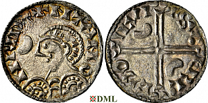 Денарий, Дания, Magnus I (1042-1047), м.д. Lund, Hbg. 1
