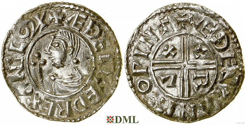 Денарий, Англия, Æthelred II (978-1016), м.д. Winchester, монетарий Æthelstan, North 770