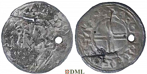 Денарий, Англия, Cnut (1016-1035), м.д. 	Stamford, монетарий Leofwine