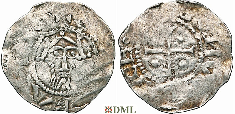 Денарий, Германия, Нижняя Лотарингия, Heinrich III (1036-1056) или Heinrich IV (1056-1106), м.д. Tiel, Ilisch 2000, 9.1