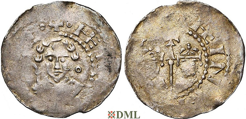 Денарий, Германия, Франкония, Heinrich I (1067-1073), м.д. Speyer, Dbg. 841