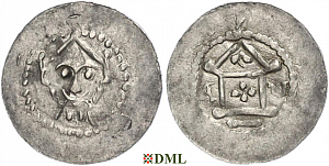 Денарий, Германия, Саксония, Heinrich III (1039-1056), м.д. Erfurt, Dbg. 885