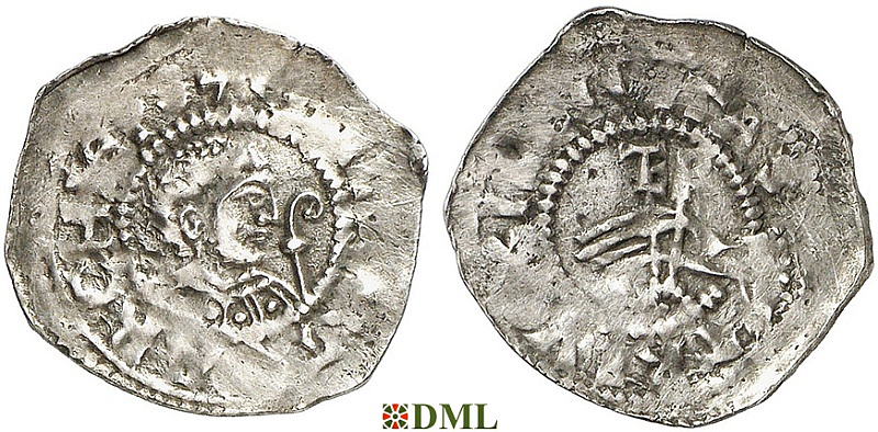 Денарий, Германия, Верхняя Лотарингия, Egilbert (1079-1101), м.д. Trier, Dbg. 480