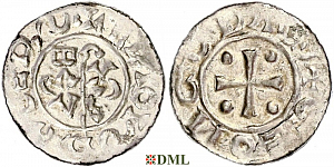 Денарий, Германия, Нижняя Лотарингия, Bernold (1040-1054), м.д. Groningen, Ilisch 2000, 18.3