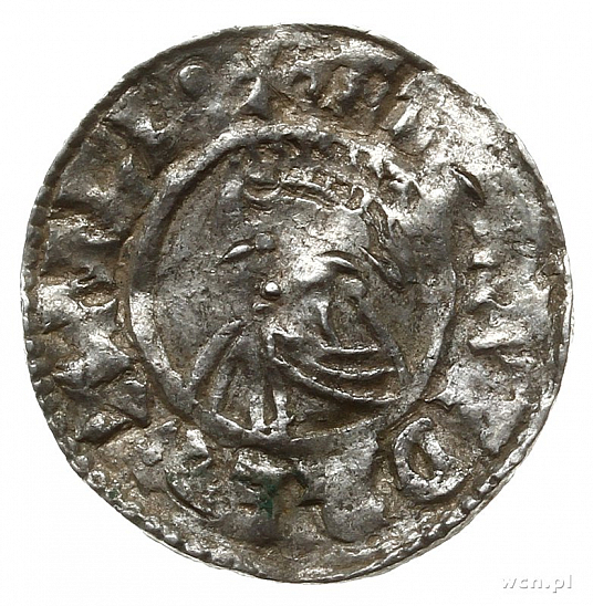 Денарий, Англия, Æthelred II (978-1016), м.д. Winchester, монетарий Leofwold, North 777