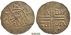 Денарий, Германия, Нижняя Лотарингия, Gr. Hermann (1020-1051), м.д. Emden
