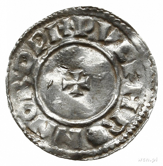 Денарий, Англия, Æthelred II (978-1016), м.д. Norwich, монетарий Wulfmær, North 777