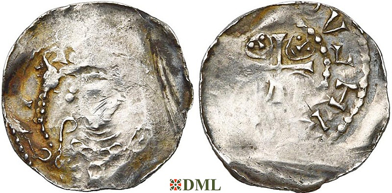 Денарий, Германия, Нижняя Лотарингия, Henri de Verdun (1075-1091), м.д. Luttich, Ilisch 2014, 34.39