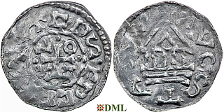 Денарий, Германия, Бавария, Heinrich III (1027-1039) и Konrad II (1024-1039), м.д. Regensburg, Hahn 1976, 35
