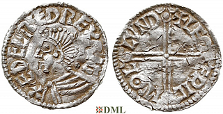Денарий, Англия, Æthelred II (978-1016), м.д. London, монетарий Leofric, North 774