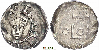 Денарий, Германия, Нижняя Лотарингия, Heinrich II (1002-1024), м.д. Tiel, Ilisch 2000, 3.2