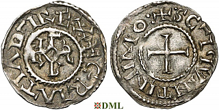 Денье, Каролинги, Charles le Chauve (840-877), м.д. Saint-Quentin, Depeyrot 906