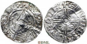 Денарий, Англия, Cnut (1016-1035), м.д. Thetford, монетарий Ælfwine, North 787