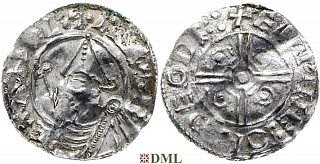 Денарий, Англия, Cnut (1016-1035), м.д. Thetford, монетарий Ælfwine, North 787