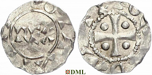 Денарий, Германия, Нижняя Лотарингия, Heinrich II (1002-1024), м.д. Deventer, Ilisch 2000, 1.5
