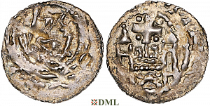 Денарий, Германия, Саксония, EB. Hartwig (1079-1102), м.д. Magdeburg, Dbg. 651