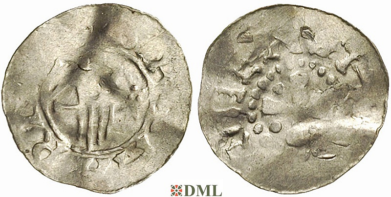 Денарий, Германия, Саксония, Hg. Bernard I (973-1011), м.д. Luneburg, Dbg 590