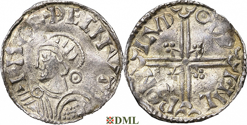 Денарий, Дания, Hardeknut (1035-1042), м.д. Lund, Hbg. 23
