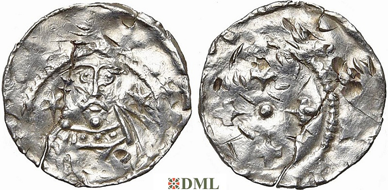 Денарий, Германия, Швабия, B. Widerold (991-999), м.д. Strassburg, Dbg. 940