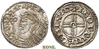 Денарий, Англия, Cnut (1016-1035), м.д. London, монетарий Leofwine, North 790