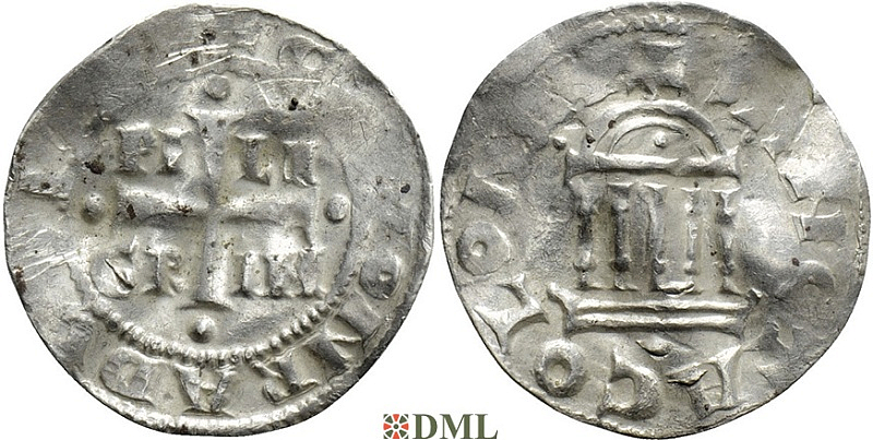 Денарий, Германия, Нижняя Лотарингия, Konrad II (1027-1039), Pilgrim (1027-1036), м.д. Koln, Dbg. 381