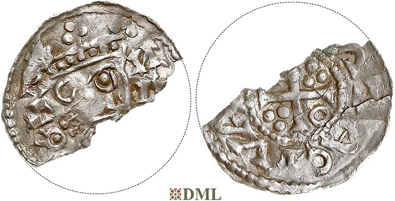 Денарий, Германия, Швабия, Heinrich II (1002-1024), м.д. Augsburg, Hahn 1976, 145.14