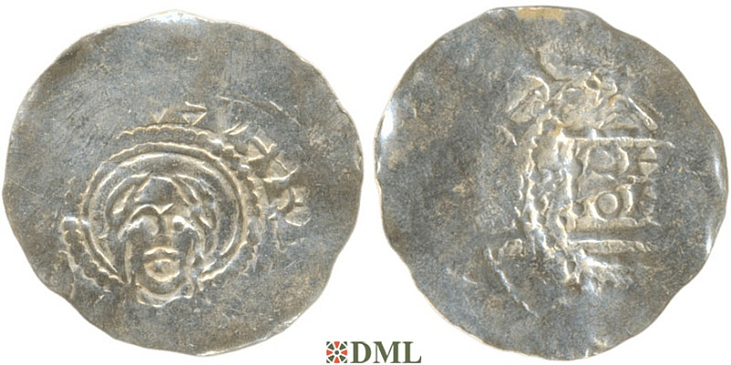 Денарий, Германия, Франкония, Heinrich III (1039-1056), м.д. Speyer, Dbg. 838