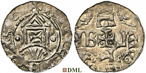 Денарий. Германия, Нижняя Лотарингия, Dirk IV (1039-1049), м.д. Rijnsburg, Ilisch 2000, 11.2