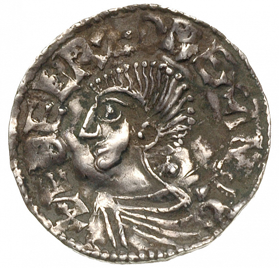 Денарий, Англия, Æthelred II (978-1016), м.д. London, монетарий ?, North 774