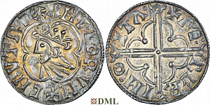 Денарий, Англия, Cnut (1016-1035), м.д. Stamford, монетарий , North 781