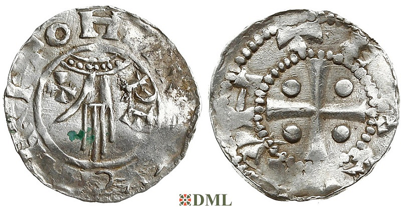 Денарий, Германия, Нижняя Лотарингия, Heinrich II (1002-1024), м.д. Deventer, Ilisch 2000, 1.8