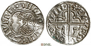 Денарий, Англия, Cnut (1016-1035), м.д. Lincoln, монетарий Ælfric, North 781
