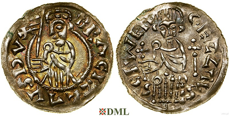 Денарий, Чехия, Богемия, Břetislav I (1034-1055), Šmerda 1996, 150