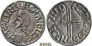 Денарий, Англия, Æthelred II (978-1016), м.д. London, монетарий Leofnoth, North 774