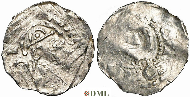 Денарий, Германия, Нижняя Лотарингия, Heinrich III (1039-1046), м.д. Aachen, Ilisch 2014, 50.17